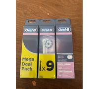 Oral-B Sensitive 9-Pack Tooth Brush Heads Replacement White