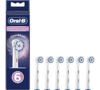 Oral-B Sensitive Clean Electric Toothbrush Head with Clean & Care Technology, Extra Soft Bristles for Gentle Plaque Removal, Pack of 6, White