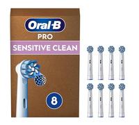 Oral-B Sensitive Clean Electric Toothbrush Heads, Pack of 8 Replacement Heads, Cleans Sensitive and Inflamed Areas, Removes Up to 100% More Plate, Suitable for Letterhole