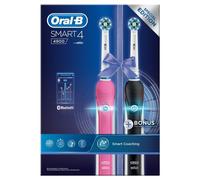 Oral-B Smart 4 4900 Electric Toothbrush Duo Pack Powered By Braun, 2 Handles