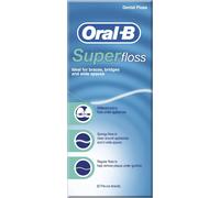 Oral-B Super Dental Floss, 50 Pre-Cut Strands, Ideal for Braces, Bridges and Wi