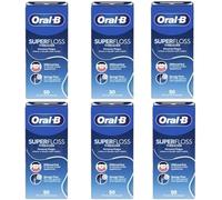 Oral-B Super Floss 50 Pieces Pre-Cut, 100 g, 013-6440*6, Pack of 6