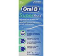 Oral-B Super Floss Mint Dental Floss Pre-Cut Strands 50 ea (Pack of 6)