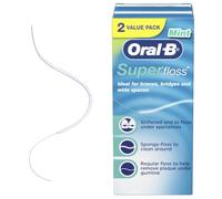 Oral-B Super Floss Pre-Cut Strands, Mint, 50 Count Twin Pack