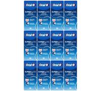 Oral B SuperFloss Dental Floss Braces Bridges Wide Spaces 50 Pre-Cut Strands X12