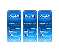 Oral-B Superfloss Dental Floss for Braces Orthodontic Pre-Cut Strands 3 Pack
