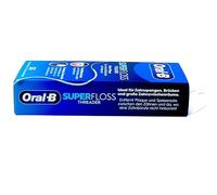 Oral B Superfloss Dental Floss, Removes Plaque & Tartar, Reinforced End or Fluffy Centre for Tight and Wide Spaces, for Cleaning Braces and Appliances, 4 x 50 Precut Threads, Blue