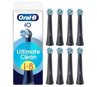 Oral-B Ultimate Clean Replacement Brush Heads - 8 Pack - Black - Deep Brushing, Dental Plaque Removal, Round Brush for Oral B iO Electric Brushes