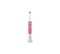 Oral-B Vitality D100 Cross Action electric toothbrush - White/Pink, rechargeable with 2-minute timer