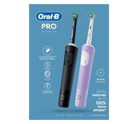 Oral B Vitality PRO Black & Lilac (Duo Pack) in Clear