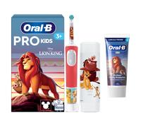 Oral-B Vitality Pro Kids Lion King Electric Toothbrush with Travel Case - With Toothpaste - Toothbrush + 4 Toothbrush Heads