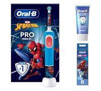 Oral-B Vitality Pro Kids Spiderman Electric Toothbrush - With Toothpaste - Toothbrush + 8 Toothbrush Heads