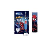 Oral-B | Vitality PRO Kids Spiderman | Electric Toothbrush with Travel Case | Re