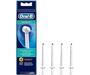 Oral-B WaterJet replacement nozzles for oral wash/interdental cleaner, pack of 4, for thorough teeth cleaning and massage of the gums, white