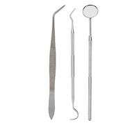 Oral Care Kit 3pcs/Set Stainless Steel Oral Care Kit Plaque Calculus Removal Dental Hygiene Tool for Home Use