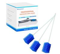 Oral Care Swabs Disposable Individually Wrapped, Extra-Length Mouth Swabs (Blue 200 Counts)