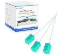 Oral Care Swabs Disposable Individually Wrapped, Extra-Length Mouth Swabs (SkyBlue 200 Counts)