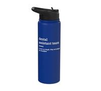 Oral Hygiene Plaque Funny Definition Dental Assistant Team Stainless Steel Insulated Water Bottle