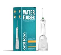 Oral Icon® Electric Oral Irrigator with Pulsating Water Jet - GumGentle+™ Technology - 5 Pressure Levels - 300ml Water Tank - Wireless - IPX7 Waterproof - 5 Attachments for Braces, Crowns, Tongue