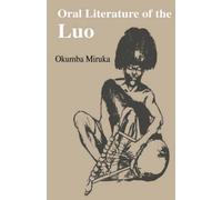 Oral Literature of the Luo (Vitabu Vya Sayari Series, 8) by Okumba Miruka (2004-01-01)