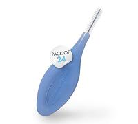ORAL-PREVENT DR. THOMSEN Smart Grip Interdental Brushes 0.70 mm - Blue - ISO 4 - Deep Cleaning Between Teeth - Ultra-Fine Dental Picks - 24 Pack