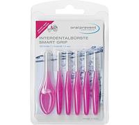 Oral Prevent Interdental Brush Smart Grip 1.3 mm Purple Pack of 2 x Pack of 6)
