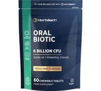 Oral Probiotics for Mouth 6 Billion CFU | Advanced Dental Biotics for Adults | 7 Strains Including Lactobacillus Reuteri | 60 Vegan Chewable Tablets | Mint Flavour | by Horbaach