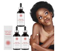 Oral Tanning Drops,Drinkable Self Tanning Drops Watermelon Flavor,Body Gradual Tan Naturally Boost Melanin,Enhances Natural Skin Tone,Suit for Woman and Man All Skin Types 60ml (3Pcs)