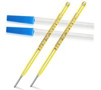 ℃&℉ Oral Thermometer for Adults and Kids 2PCS - Glass Basal Body Thermometer - Rectal Body Thermometer for Baby - Non Digital Infrared Thermometer - Accurate Easy Reading by HARIKA LIFE