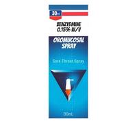 Oral & Throat Relief Spray - 30mls | Targeted Nozzle | Mint Flavour | for Sore Throats & Mouth Irritation | Adult & Teen Use | Always Read The Label