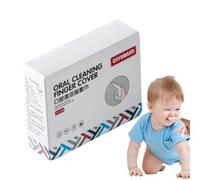 Oral toothbrush, oral cleaning finger cover, teeth and gum wiping toothbrush finger handle 10 pieces, finger three for children, 0-1 years old