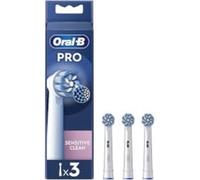 Oralb PW Refill Sensitive 3 Pieces | Electric Toothbrush Replacement Toothbrush Heads Round for Sensitive Gums Dental Cleaning, Pack of 3
