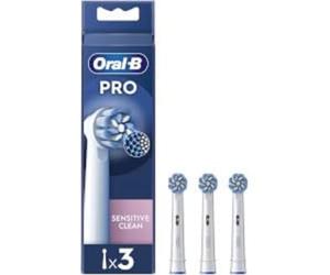 Oralb PW Refill Sensitive 3 Pieces | Electric Toothbrush Replacement Toothbrush Heads Round for Sensitive Gums Dental Cleaning, Pack of 3