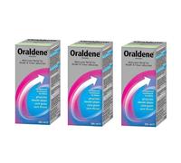Oraldene Hexetidine Antibacterial Mouthwash, 3 Pack, 200 ml