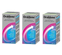 Oraldene Hexetidine Antibacterial Mouthwash, 3 Pack, 200 ml