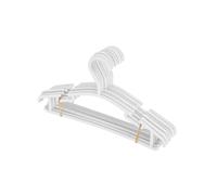 OralGos 10 Pcs for Creative Baby Clothes Hanger White Plastic Tubular Hangers Smooth Surface Hangers for Kids Baby Toddler Cloth
