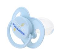OralGos Adult Pacifier Silicone Dummy Nipple Chewable Toy Soother Pacifiers for Autisms High Pressure Work and Restless Nights-gray blue letters