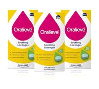 Oralieve NEW Sugar Free Soothing Lozenges 3 Pack (90 Lozenges) - Slow-Dissolving Formula with Xylitol for Dry Mouth - Mild Lemon-Lime Flavour - Gentle Everyday Soothing Support for Sensitive Mouths