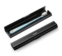 Oralphi Aluminum Toothbrush Travel Case, Toothbrush Cover Travel Toothbrush Holder, Durable Manual Toothbrush Box Container for Traveling, Bathroom, Camping, Business Trip-Black