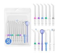Oralphi for Waterpik Replacement Heads, 12PCS Replacement Picks Water Flosser Replacement Tips for Water Pik(6 Classic Jet Tips + Other 6 Different Tips)