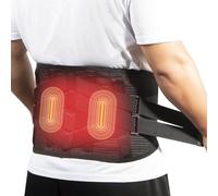 Oramuon Heating Pad Back Brace With Heat and Massage, Cordless 5000mAh Rechargeable Battery, Heated Massager Belt for Lower Back, Men, Women - M