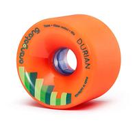 Orangatang Durian 75 mm 80a Freeride Longboard Skateboard Wheels (Orange, Set of 4)