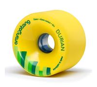 Orangatang Durian 75 mm 86a Freeride Longboard Skateboard Wheels w/Loaded Jehu V2 bearings (Yellow, Set of 4)
