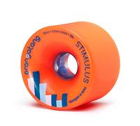 Orangatang Stimulus 70 mm 80a Freeride Longboard Skateboard Wheels (Orange, Set of 4)