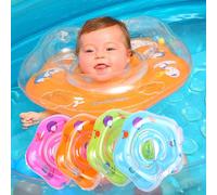 (orange, 1-18 months) Baby Inflatable Swimming Ring Neck Swim Ring