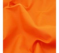 Orange - 1 Metre - Plain Coloured Polycotton Fabric Material Poly-Cotton Dress Fabric 112cm Width