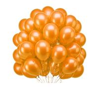 Orange 10" Latex Balloons - Helium-Grade Plain Balloons for Birthday Parties, Weddings, Baby Showers, Christmas & Event Decorations - Durable & Versatile Party Supplies - 100 Pcs