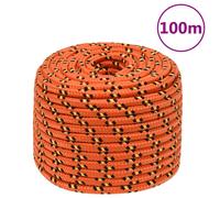(orange, 12 mm/ 100 m) Marine Rope Dock Coil Boat Line Polypropylene Rope Multi Sizes Multi Colours