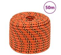 vidaXL Boat Rope Orange 14 mm 50 m Polypropylene