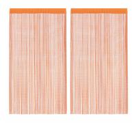 (orange, 140 cm) vidaXL 2x String Curtains Room Divider Background 100/140x250 cm Multi Colours